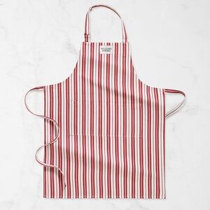 NWOT Williams Sonoma Claret Red Classic Stripe Apron